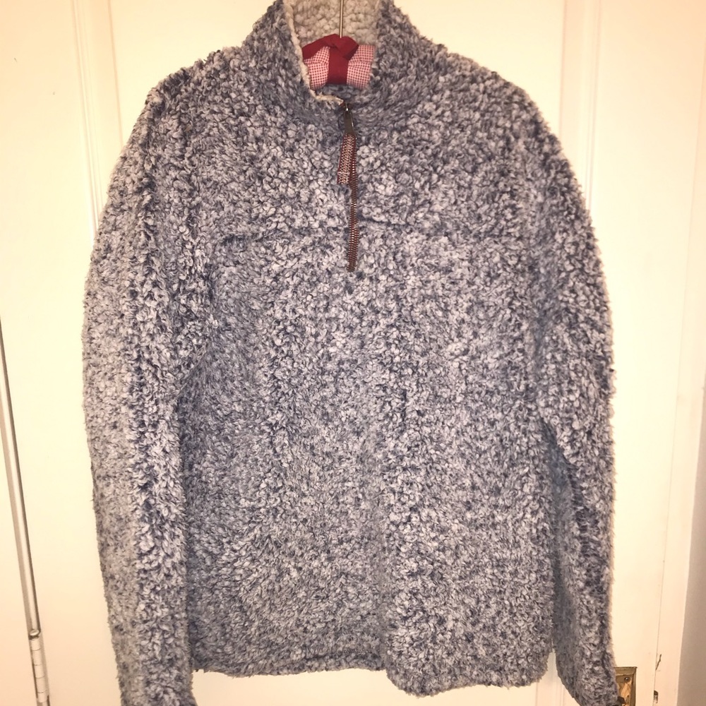 True Grit Frosty Tipped 1/2 zip pullover fleece